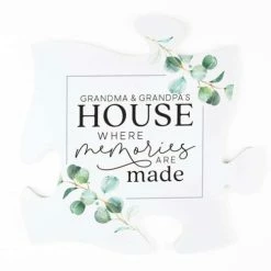 Coupon ✨ Signs & Letterboards P. Graham Dunn Grandma & Grandpa's House Puzzle Piece Wall Art ⌛