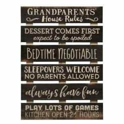 Outlet 🛒 Signs & Letterboards P. Graham Dunn Grandparents House Rules Pallet Sign 😉