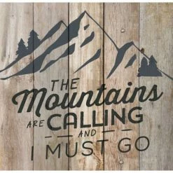 Cheapest ✨ Signs & Letterboards P. Graham Dunn The Mountains Are Calling Pallet Sign 🌟