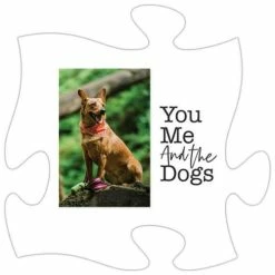 Promo 🔥 Signs & Letterboards P. Graham Dunn You Me And The 🐶 Dogs Mini Puzzle Piece Wall Art ✨