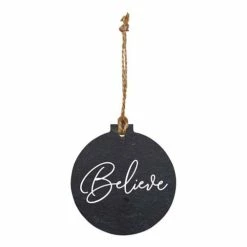 Budget 💯 Ornaments & Stockings P. Graham Dunn Believe Slate Ornament 👏