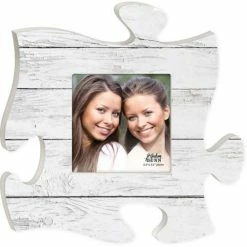 Wholesale 🎁 Picture Frames P. Graham Dunn White Wood Puzzle Square Photo Frame ⭐