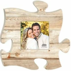 New ❤️ Picture Frames P. Graham Dunn Maple Wood Puzzle Photo Frame ⌛