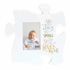 Hot Sale ⌛ Picture Frames P. Graham Dunn So Tiny So Small So Loved By All Puzzle Piece Frame 💯
