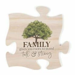 Hot Sale 🛒 Signs & Letterboards P. Graham Dunn Family Gives You Roots Puzzle Piece Sign 🌟